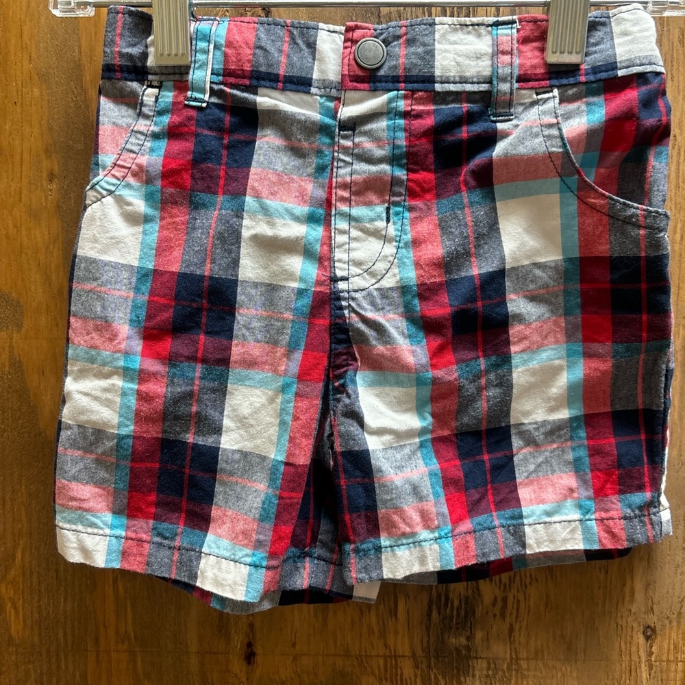Garanimals Red, Blue, and White Plaid Shorts